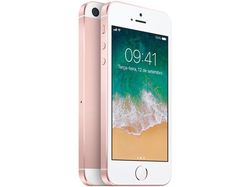 iPhone SE Apple 16GB Ouro Rosa 4G Tela 4” Retina - Câm. 12MP iOS